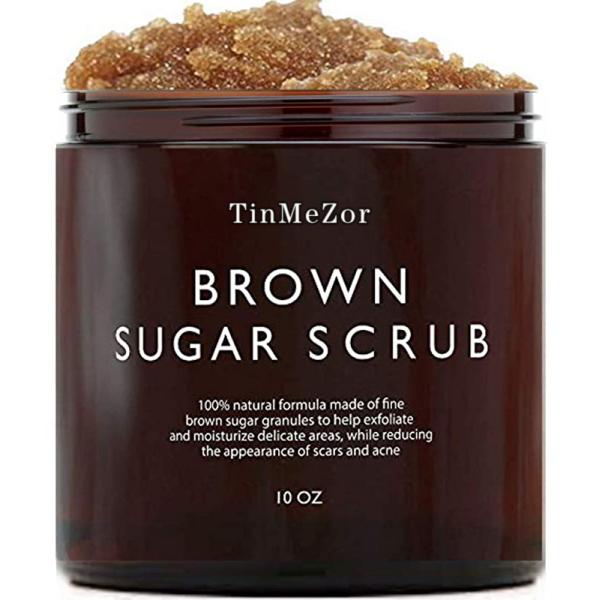 For Dark Spots And Bumpy Skin Fabric Exfoliator 250ml Body Scrub Jars Amber And Gold Lid Body Scrub