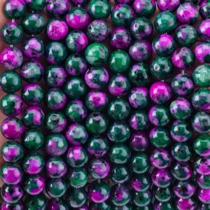 China 8mm Epidote Gems Beads Dark Ruby Zoisite Gemstone Beads Healing Crystal Stone Beads Beads For Jewelry Making on sale