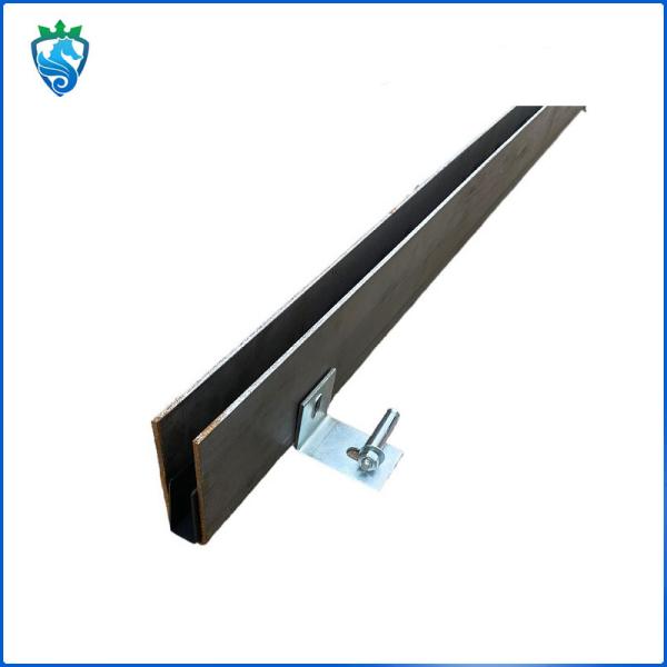 Balcony Tinted Black Aluminum Handrail Profile U Channel Clamp Glass Railing