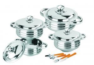 China Eco - Friendly Stainless Steel Cooking Set , High Polishing Kitchen Pots And Pans on sale
