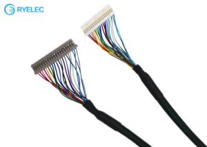 20pin 1.0mm Pitch DF14 To DF19 Hirose Connector LVDS Cable For Stripping Machine With UL20276