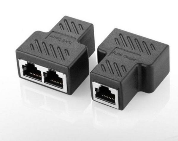 Quality 8P8C Three Way 1 To 2 RJ45 Ethernet Splitter Connector for sale