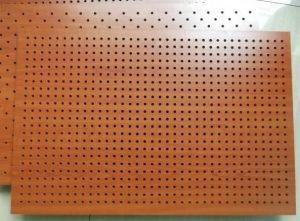 China Fireproof Wooden Acoustic Perforated MDF Panels For Wall And Ceiling on sale