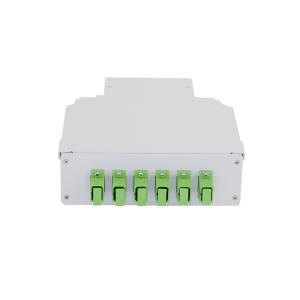 Buy cheap Aluminum SC Duplex Din Rail Terminal Box Ftth 45.3 Mm 6 Core product