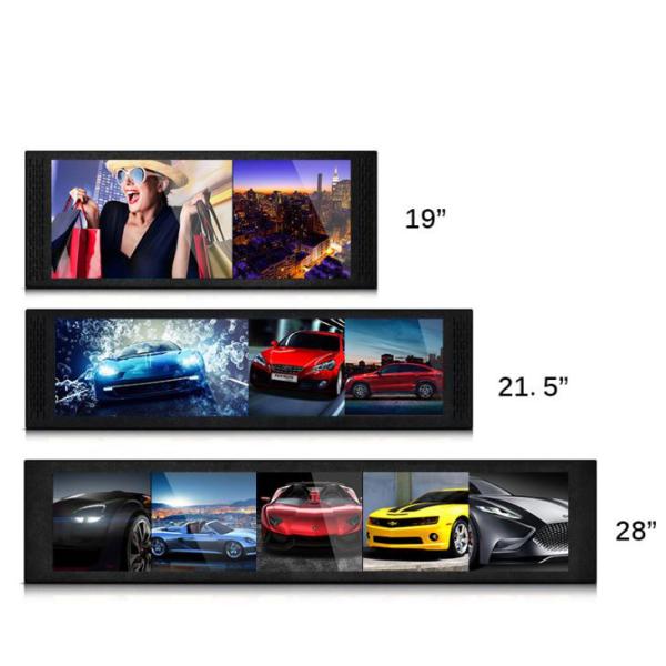 Quality 19 Inch Ultra Long Digital Advertising Lcd Stretched Bar Display for sale