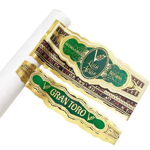 Digital Printing Luxury Cigar Label Paper Stickers – Self Adhesive Waterproof Sticker Printing