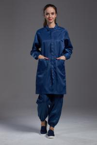 Anti Static ESD Garment Resuable labcoat Class1000 straight open zipper stand collar durable small  in SMT Workshop
