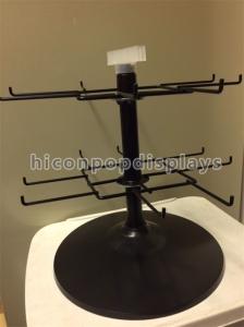 Buy cheap Black 2 - Tier Spinner Rack Display Stand 16 Hooks Swivel Display Rack For Products product