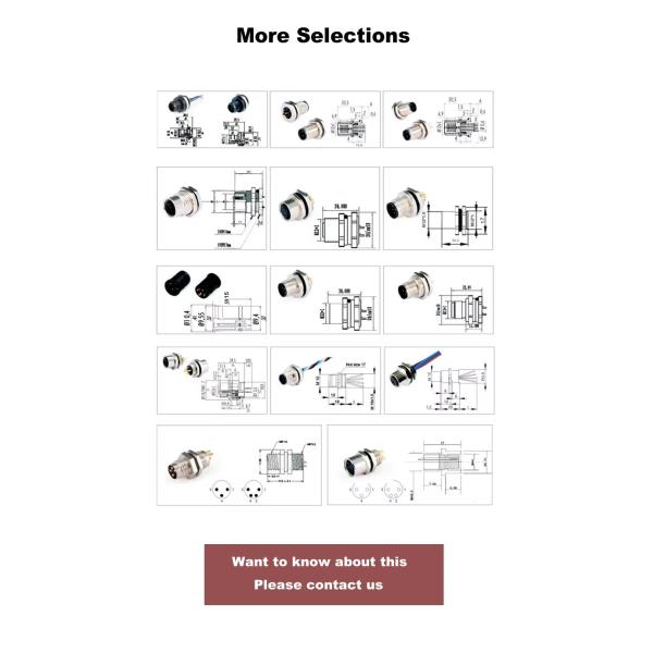 Factory Direct Sales M5 M8 M9 M12 M16 M23 IP67 Waterproof Shielding Low Cost Fast Delivery Circular Industrial Equipment Connectors