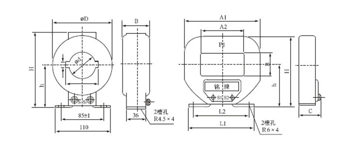 LMZ1-0.5 Rresin material type CT class 0.5 Low Voltage Current Transformer