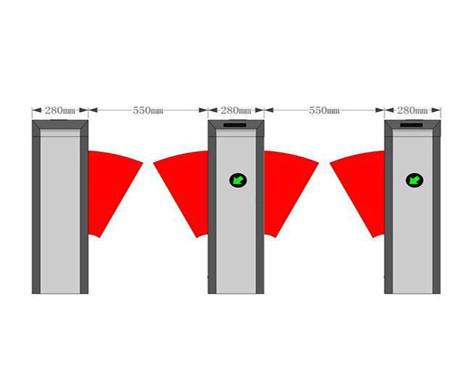 Quality Soft Wing SUS304 DC Motor Optical Barrier Turnstiles for sale