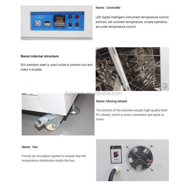 PCB Hot Air Circulation Blast Drying Oven Electric Heating Max 600C