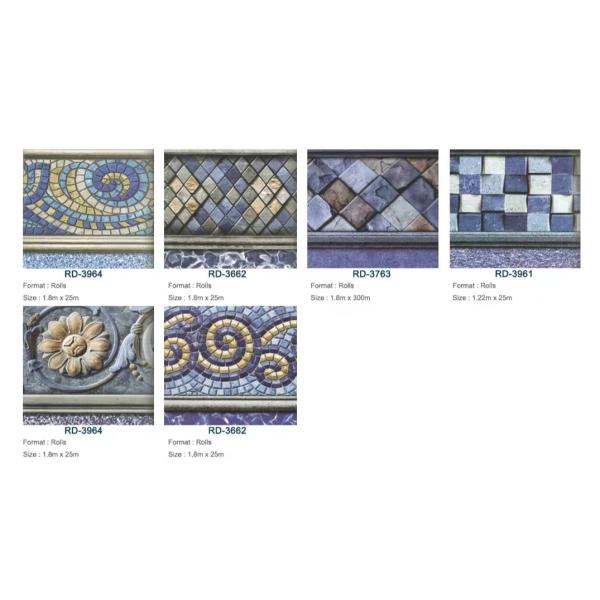 2mm Vinyl Pool Liner Material Mosaic Pvc Liner For Swimming Pool