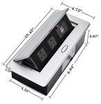 US power pop up electrical table socket outlet with dual usb charger