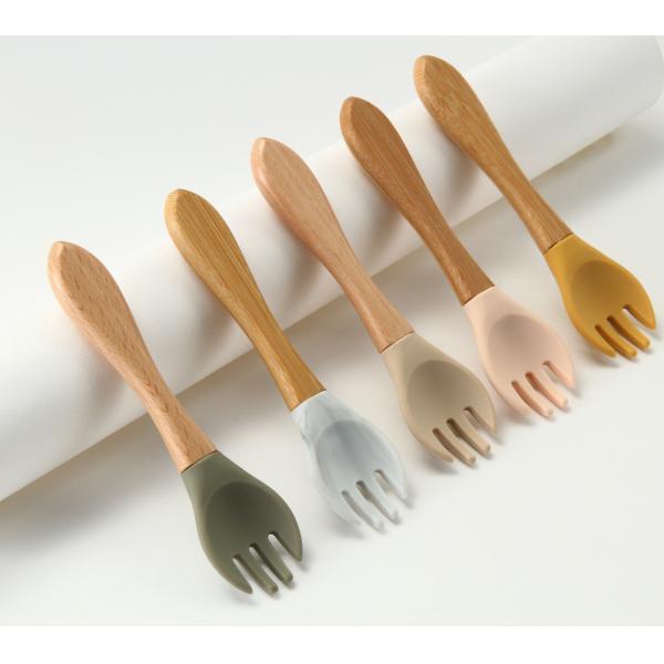 OEM ODM Silicone Forks And Spoons Sustainable For Baby Feeding