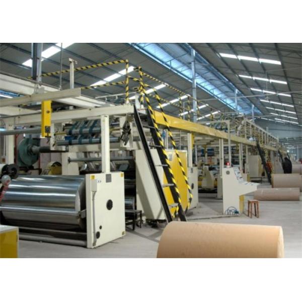 5 Layer Corrugated Cardboard Production Line , Electrical Cardboard Packaging Machine