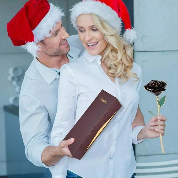 24k Gold Plated Real Rose Gold Foil Roes For Mother's Day Valentine's Day Gift