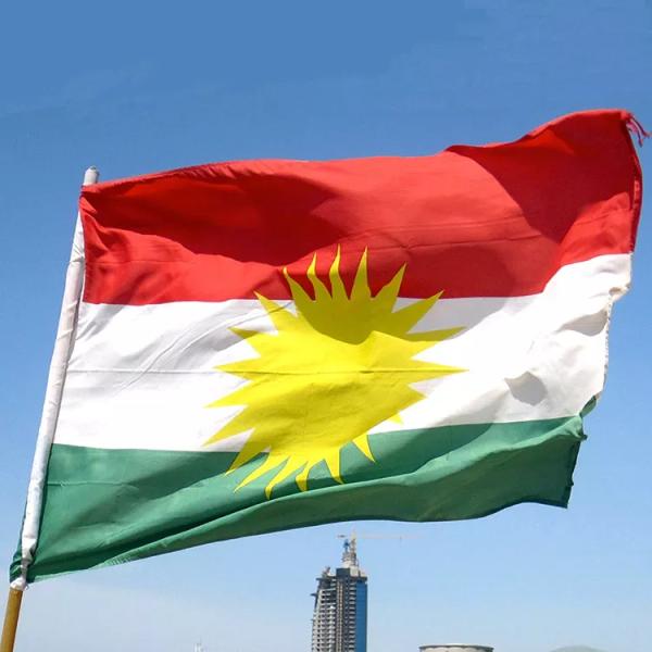100% Polyester Kurdistan National Flag Pantone Color For Wedding Favors