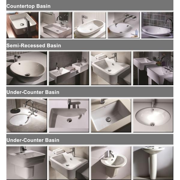Above Counter Bathroom Ceramic Solid Surface Laundry Wash Basins MB-2004