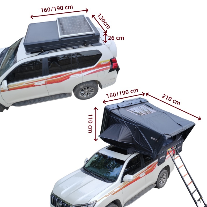 4X4 Vehicles Van Roof Top 4 People Tent Hardshell Car Roof Tent for Car
