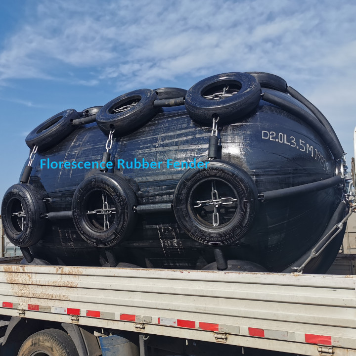 Marine Inflatable Floating Yokohama Pneumatic Rubber Fender With Chain Net