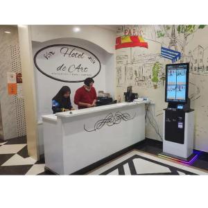 Buy cheap Interactive Check In Counter Kiosk With Touchscreen Card Reader Power product