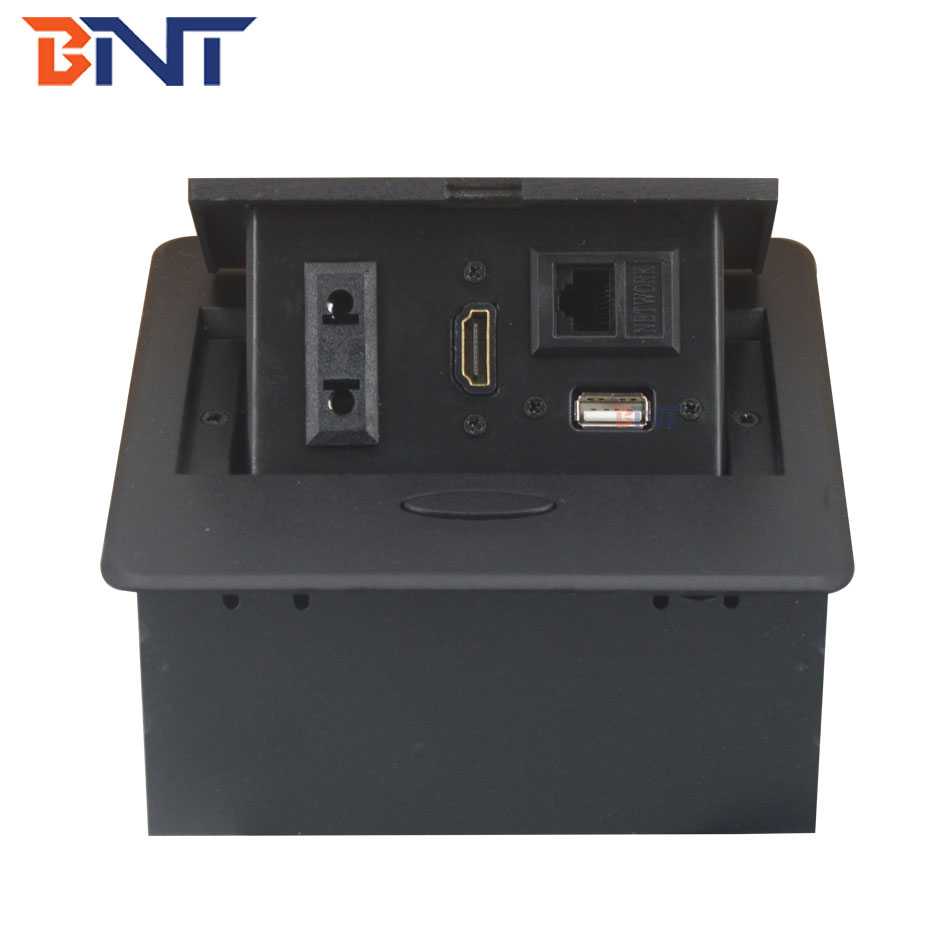 Europe popular pop up open cover conference desktop power socket