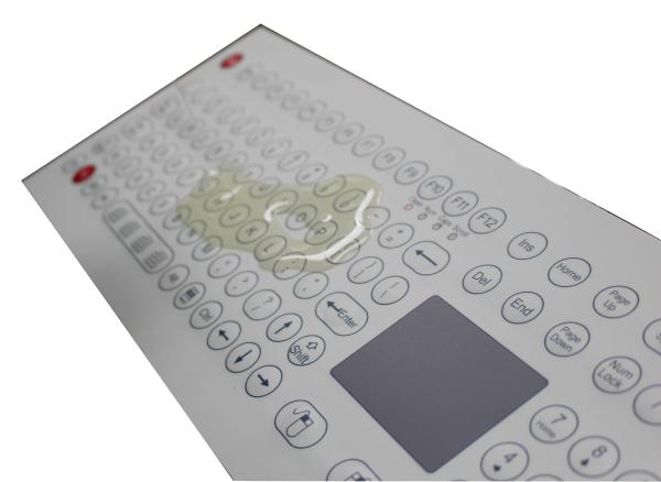 Quality 108 Key industrial computer membrane keyboard with touchpad oil proof keyboard for sale