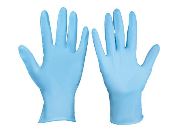 Quality Waterproof Guantes Nitrile Exam Gloves , Blue Disposable Nitrile Gloves for sale