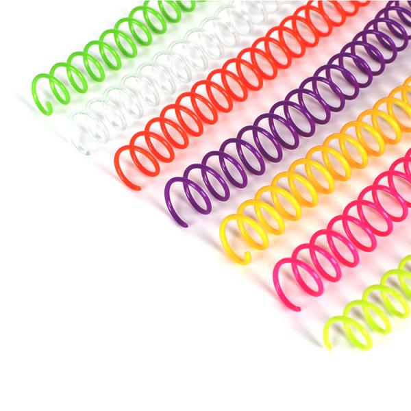 1-1/4'' Orange Binding Category Spiral Coil Book Accessory PVC Coil Single Ring