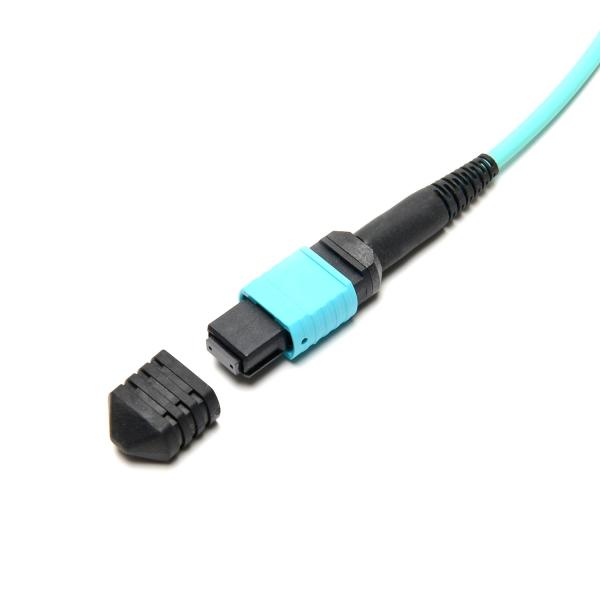 Quality OM3 MTP Mpo Fiber Cable , PVC LSZH Mpo Patch Cord Compatible with Fast Ethernet for sale