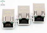 Shielded 1000 Base - T Magnetic RJ45 Jack Tab Up With LED And EMI Finger