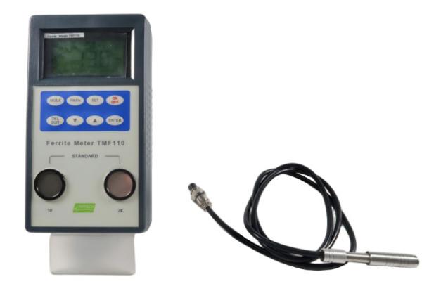 Quality Digital Ferrite Meter Guage Fe% Fn Stainless Steel Probe Lcd Display for sale