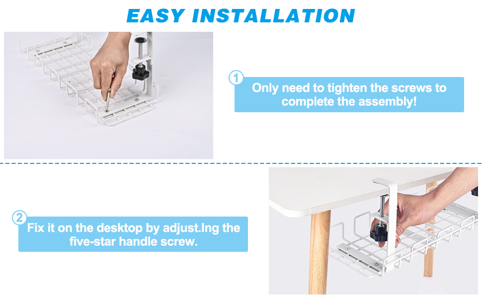 Hook Type Wire Organizer for Desks Offices and Kitchens Silver Installation Type Hook