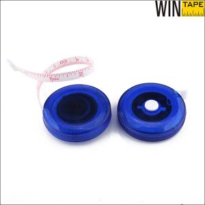 Blue Semi Transparent Custom Logo Tape Measure Circular shape OEM ODM