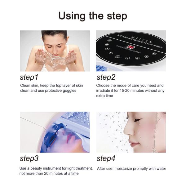 Red Blue Light Therapy for Face, ZHU HAI OABES LED Face Mask Light Therapy for Acne Wrinkles