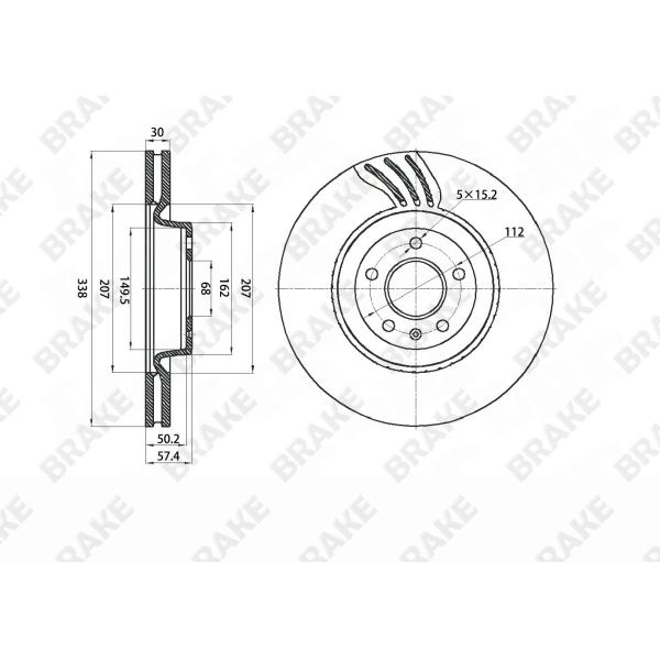 Front Audi Big Brake Kit For A4L 18 Inch 4 Piston Caliper Brake Kit With 355*28 Mm Rotor