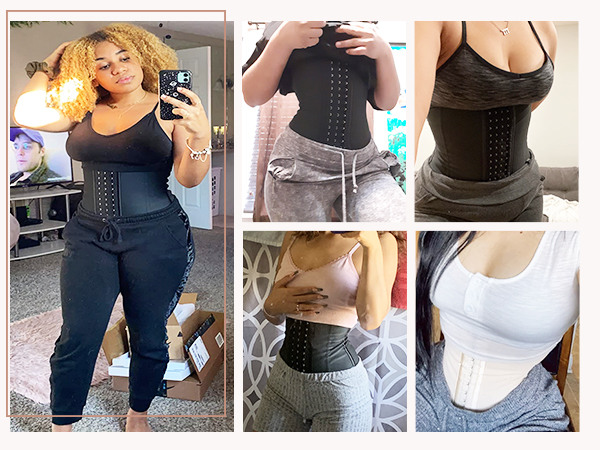 Customizable Steel Bones High Waist Latex Corset Waist Trainer Belt Shaper for Adults