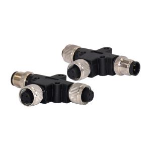 M12 Waterproof Connector Circular M12 A Coding female T Type 4pins IP68 Connector