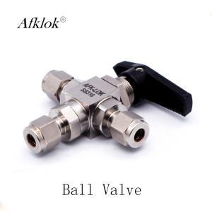 Ferrule OD 3 Way High Pressure Stainless Steel Ball Valve