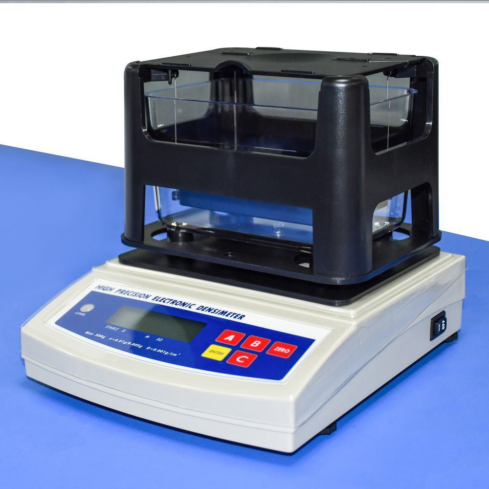 High Cost-Effective Practical Electronic Densimeter for Solid