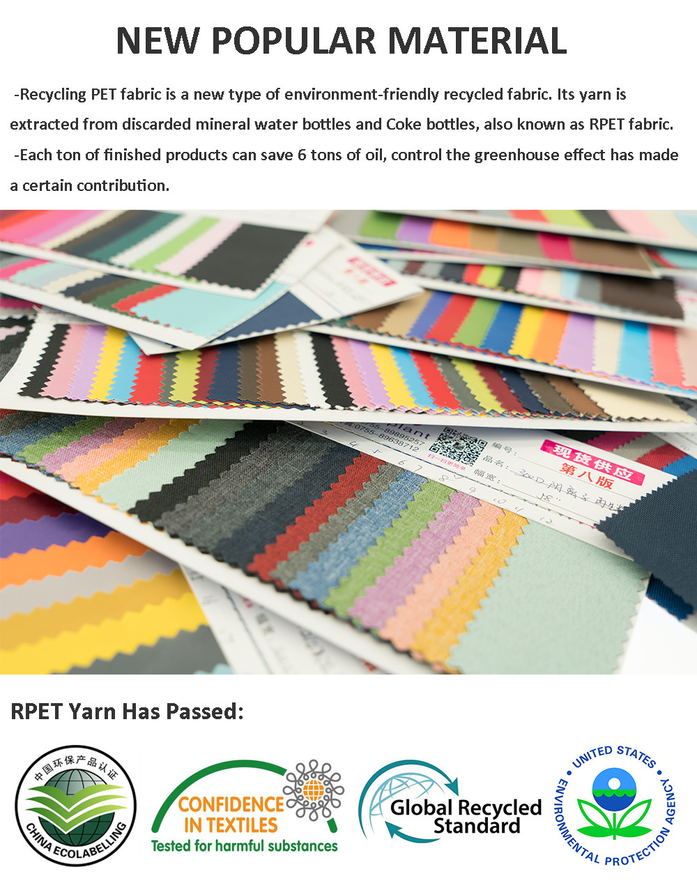 Recycled 86% Polyester Spandex Fabric Double Sided Sanding With High Elasticity