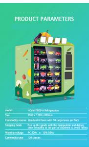 Buy cheap 24-hour self-service coin-operated salad vegetables fresh fruit food vending machines for sale product