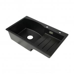 Buy cheap 2 Holes Rectangular Stainless Steel Quartz Stone Kitchen Sink 3-1/2