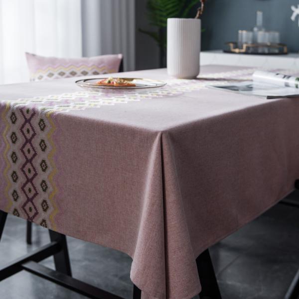Waterproof Luxury Table Linens Cotton Tablecloth Heavy Duty Linen