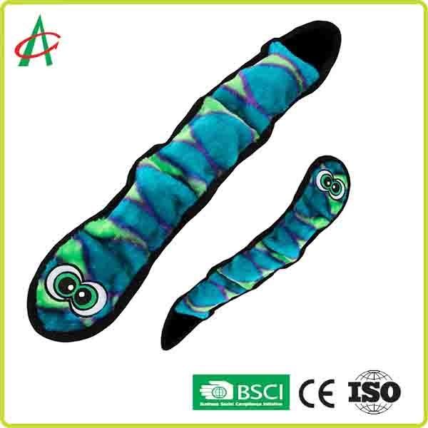 Quality ASTM Interactive Puppy Toy , BB Squeaky Snake Dog Toy for sale