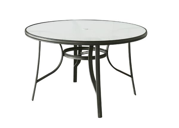 Quality Anticorrosive Tempered Glass Round Dining Table Scratch Resistant for sale