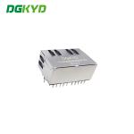 1X2 8P10C RJ45 Multiple Port Connectors With Shielding Shrapnel