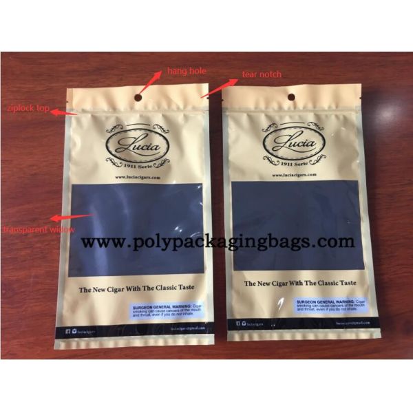 150mm*245mm Classic Three Side Sealed Cigar Humidor Bags