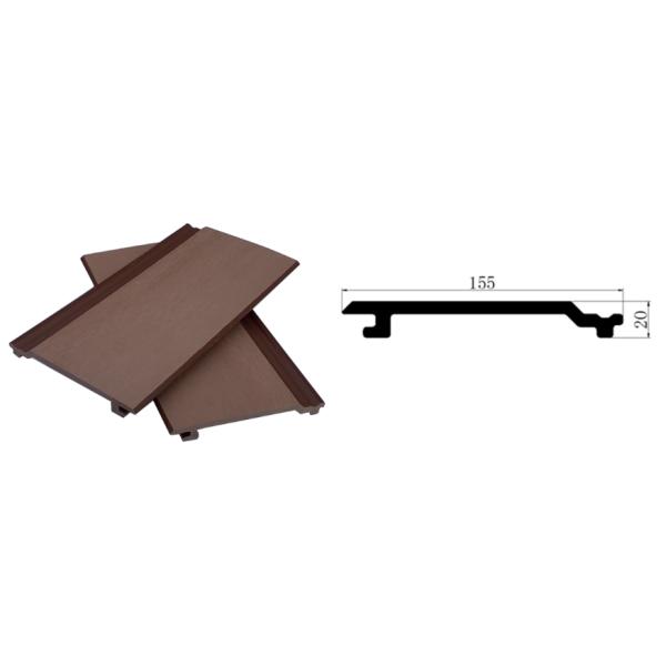 Commercial Waterproof WPC Decorative Panels Wall Cladding 155mm